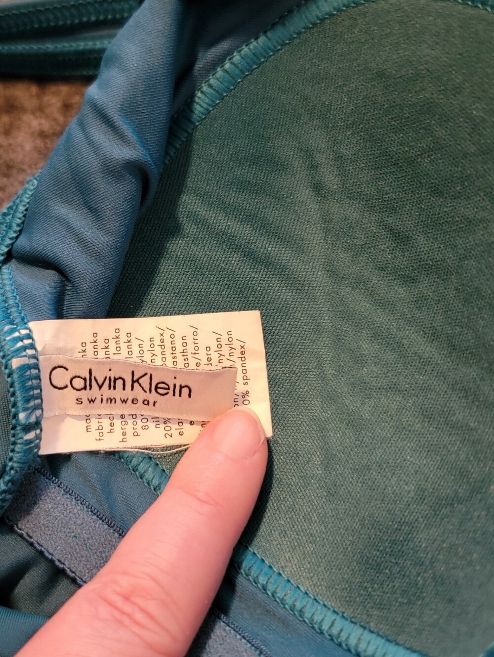 CK teal tankini swimsuit - Picture 7 of 10